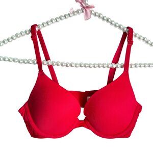 size 32A Victoria's Secret PINK wear everywhere red bra padded push up